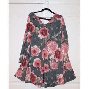 "Peach Love California" Floral Dress